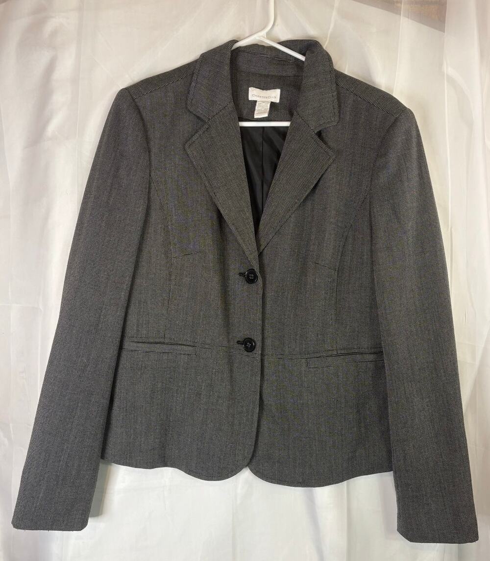 Charter Club 2 Button Gray Blazer Size 10